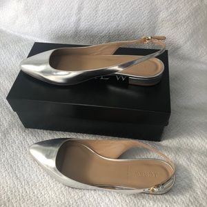 J.Crew Lucie Mirror Metallic Slingback Shoes